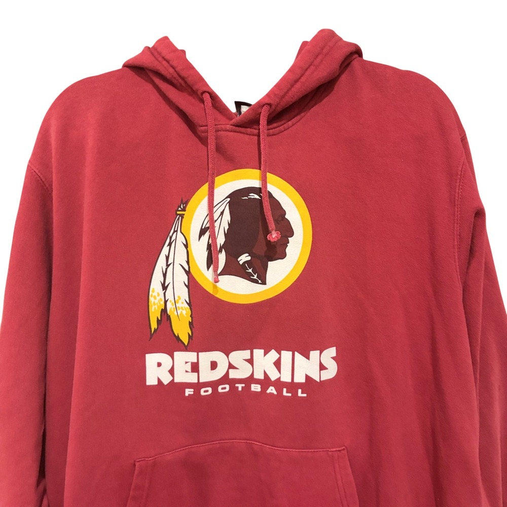NFL Team Apparel VTG Washington Redskins Football Hoodie Burgundy Red Mens XL